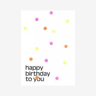 Happy Birthday Dots Risograph Postcard