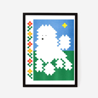 Joe O'donnell - Poodle Risograph Print