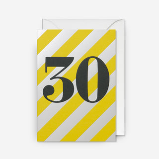 30 Silver Stripes Greeting Card