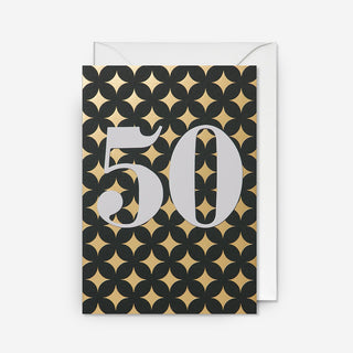50 Metallic Pattern Greeting Card