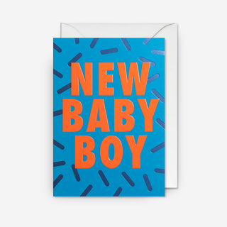 New Baby Boy Confetti Sprinkles Greeting Card