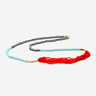 Pop Necklace Red + Light Blue