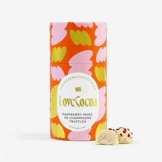 Raspberry Marc De Champagne White Chocolate Truffles
