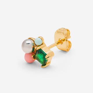 Bouquet Green Bling Earring
