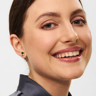 Bouquet Green Bling Earring