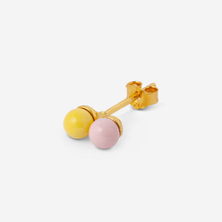 Double Color Ball Earring