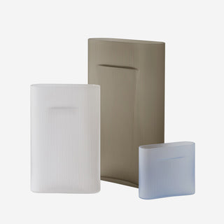 Ridge Vase Frosted Glass