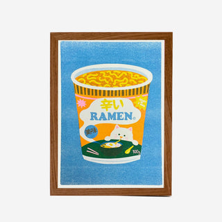 Ramen Risograph Print