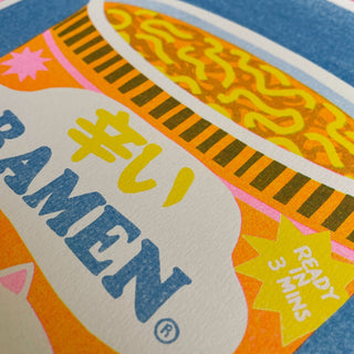 Ramen Risograph Print