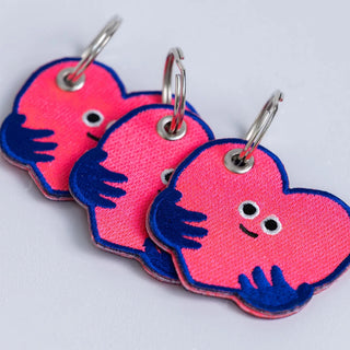 Key Buddy Hugging Heart Keychain