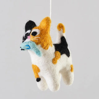 Dwight the Cat Hanging Felt Ornament