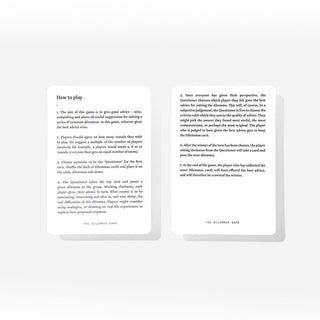 The Dilemmas Game Playing Card Set