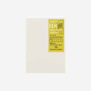 018. TRC Accordion Fold Paper Refill Passport Size