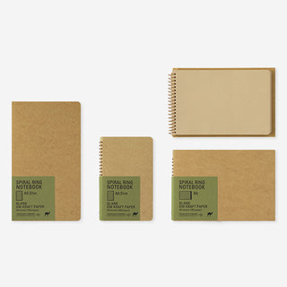 DW Kraft Paper A6 Slim Spiral Ring Notebook