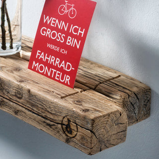 Wandregal aus Altholz
