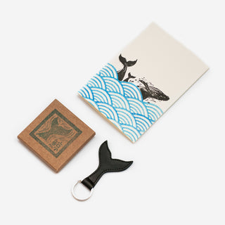 The Whale Tail Blue Keychain