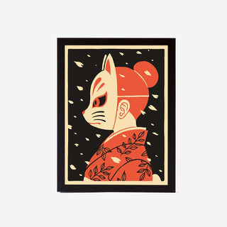 Hanami Red Art Print